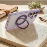 Case for Samsung S26 Frame Circle Stand compatible with MagSafe purple