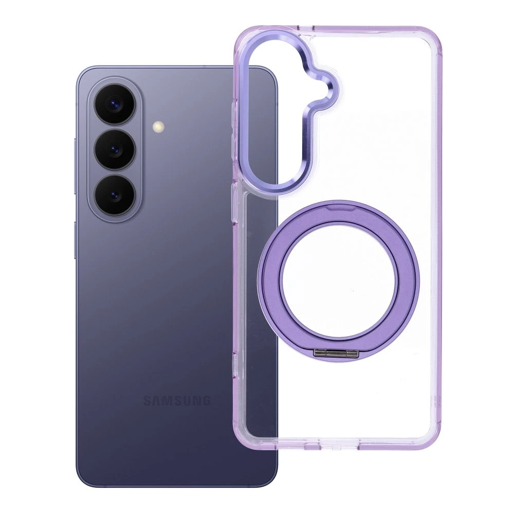 Case for Samsung S26 Frame Circle Stand compatible with MagSafe purple