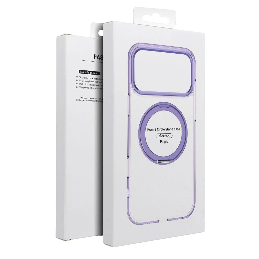 Case for Samsung S26 Ultra Frame Circle Stand compatible with MagSafe purple