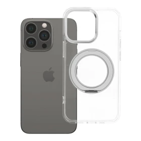 Case for iPhone 13 PRO Frame Circle Stand compatible with MagSafe transparent