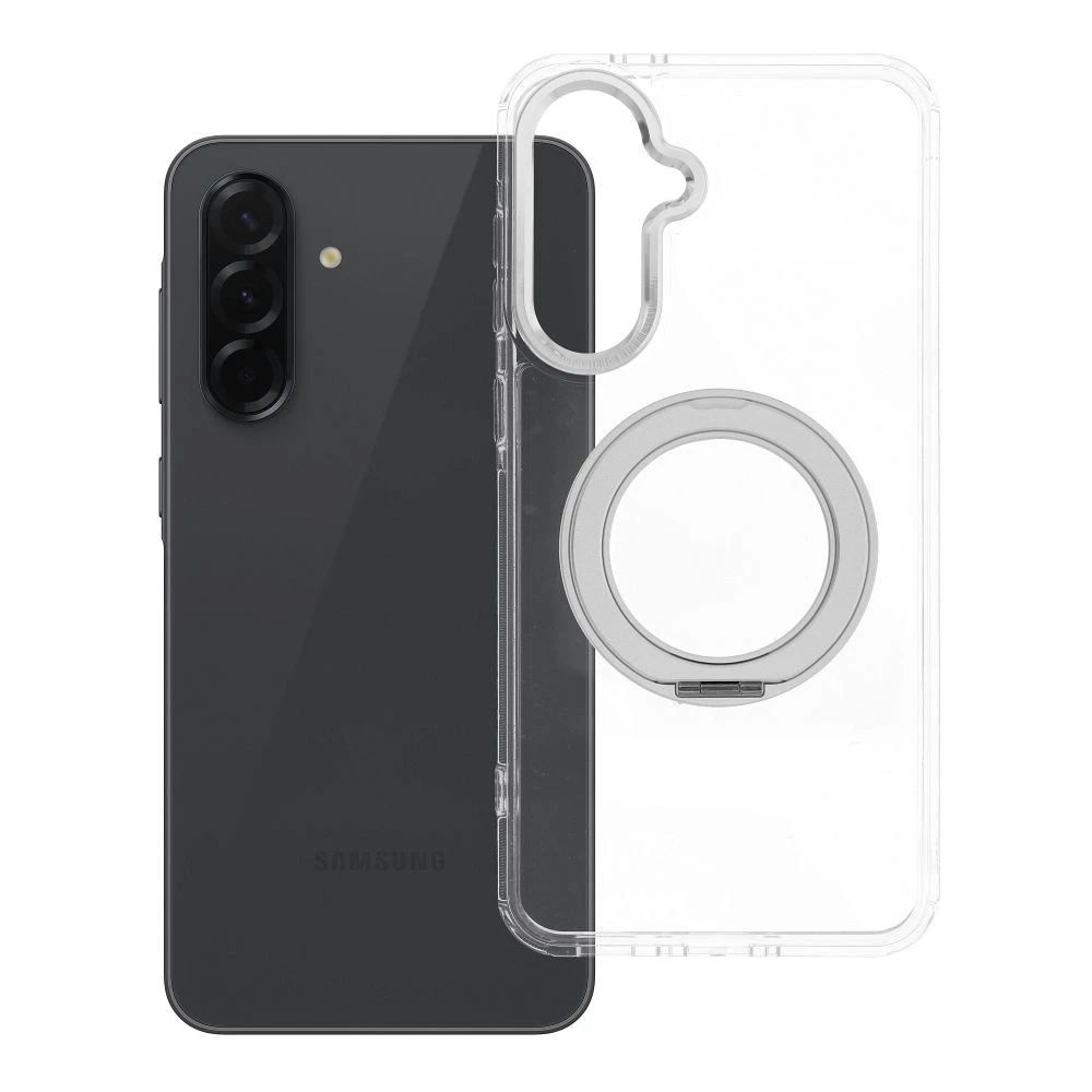 Case for Samsung A36 Frame Circle Stand compatible with MagSafe transparent