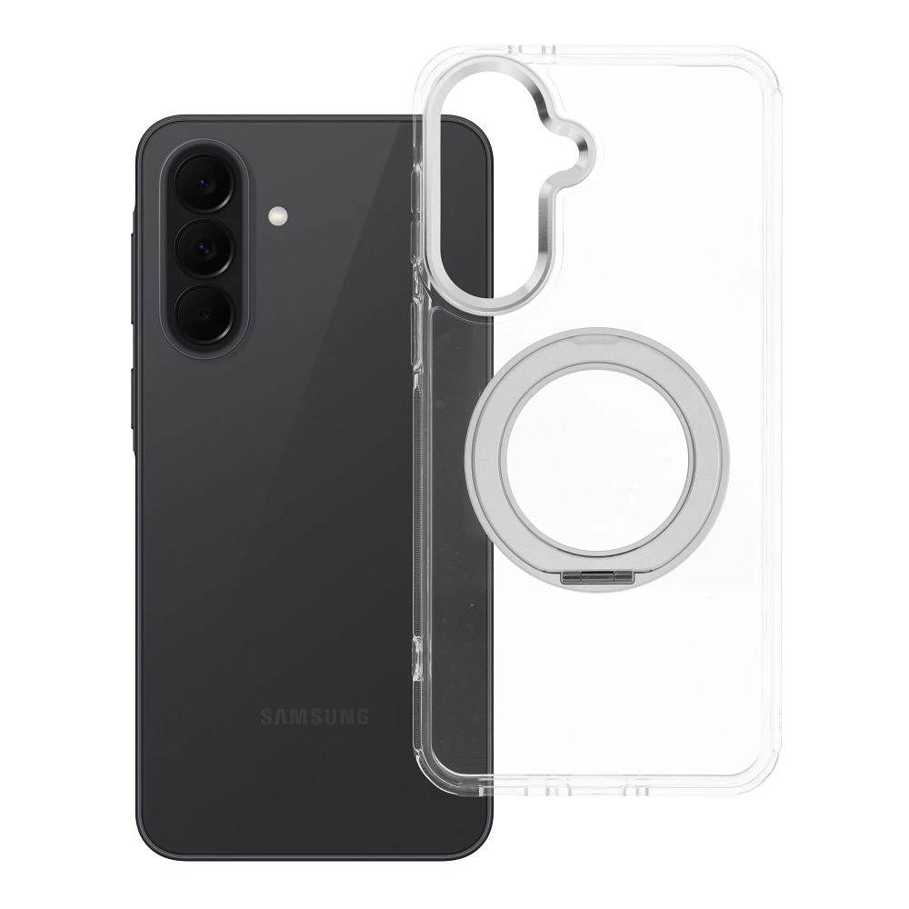Case for Samsung A37 Frame Circle Stand compatible with MagSafe transparent