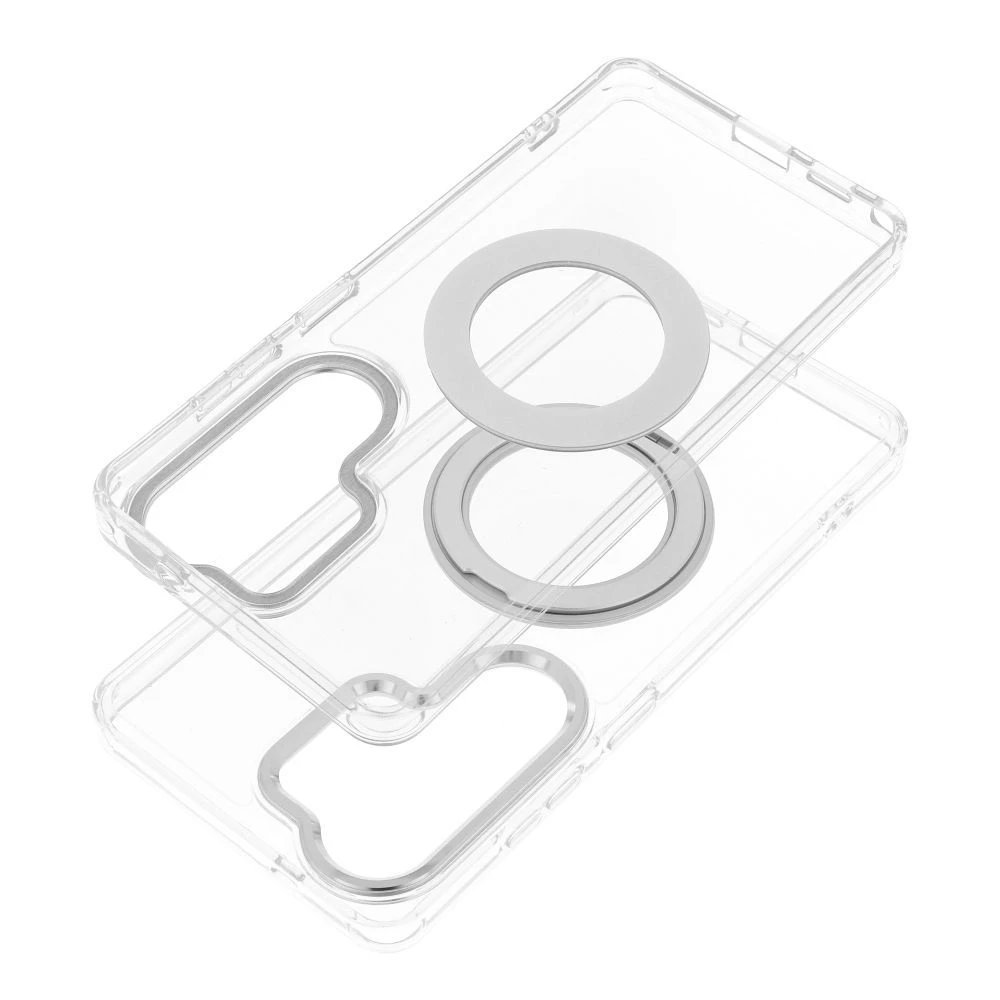 Case for Samsung A37 Frame Circle Stand compatible with MagSafe transparent