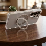 Case for Samsung S26 Frame Circle Stand compatible with MagSafe transparent
