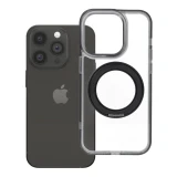 Case for iPhone 14 PRO Frame Circle Stand compatible with MagSafe black