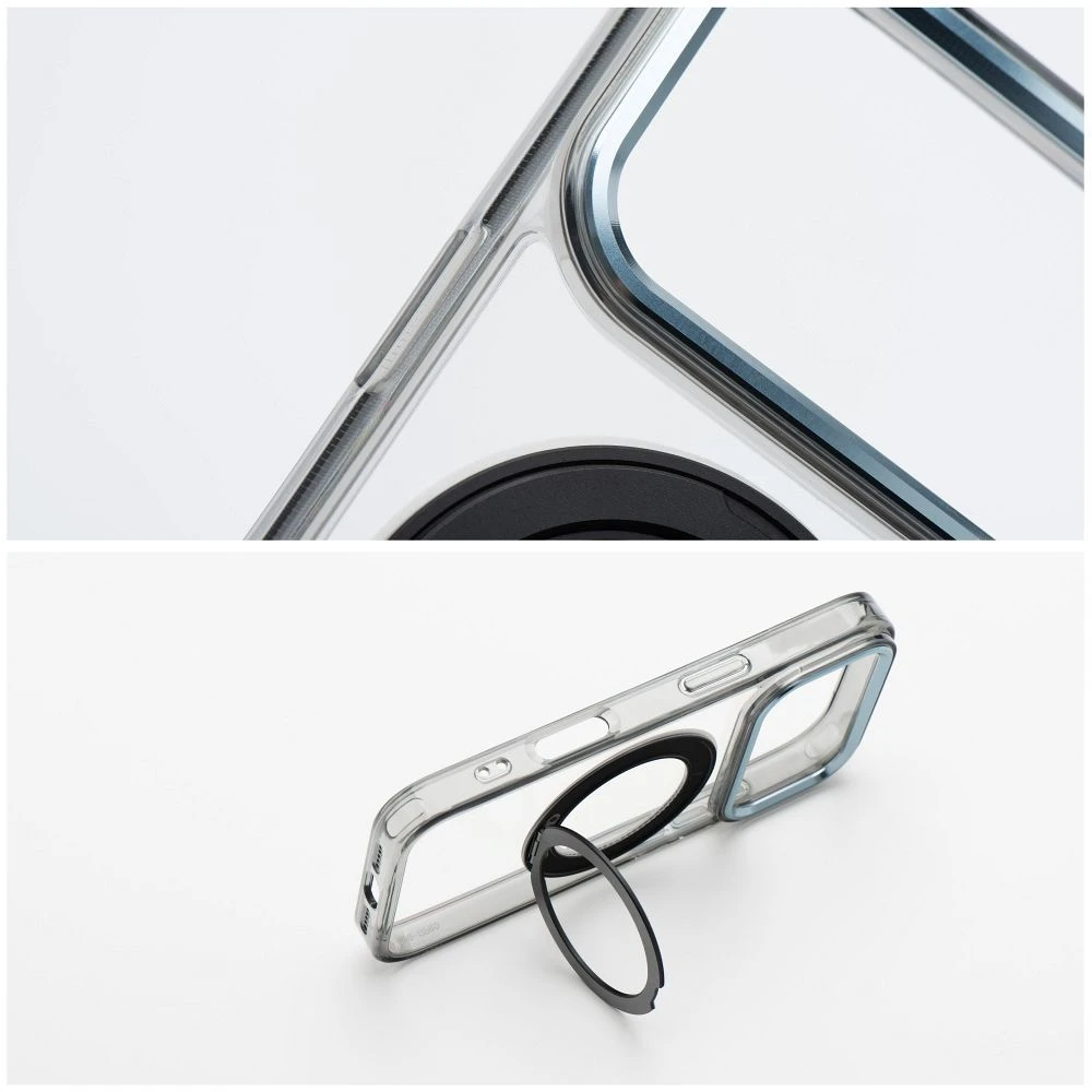 Case for iPhone 14 PRO Frame Circle Stand compatible with MagSafe black
