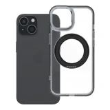 Case for iPhone 15 Frame Circle Stand compatible with MagSafe black