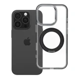 Case for iPhone 16 PRO Frame Circle Stand compatible with MagSafe black