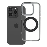 Case for iPhone 15 Pro Frame Circle Stand compatible with MagSafe black