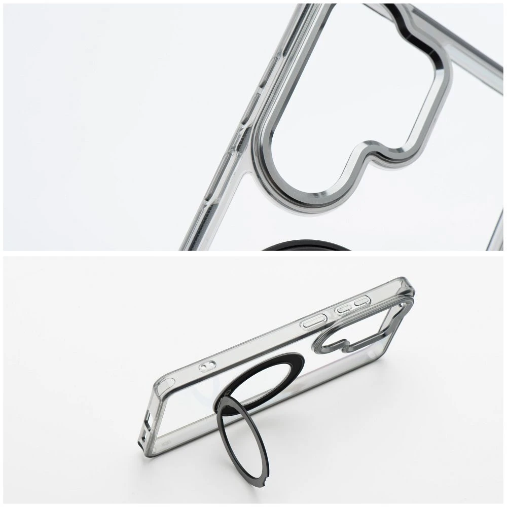 Case for Samsung A27 Frame Circle Stand compatible with MagSafe black