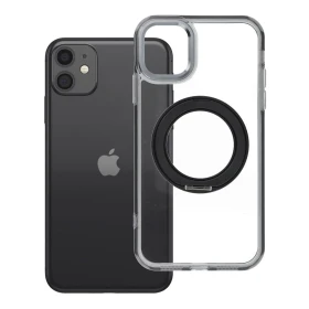 Case for iPhone 11 Frame Circle Stand compatible with MagSafe black