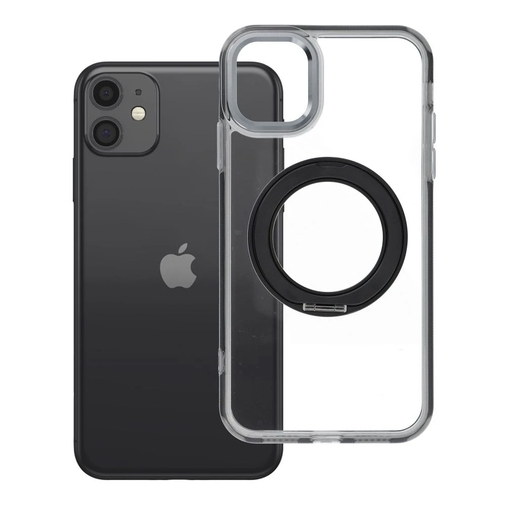 Case for iPhone 11 Frame Circle Stand compatible with MagSafe black