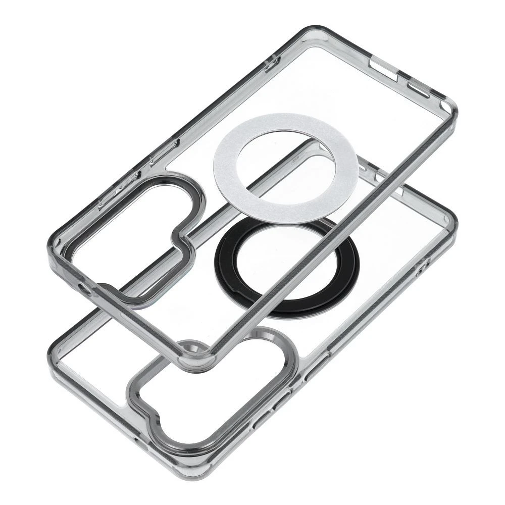 Case for Samsung A56 Frame Circle Stand compatible with MagSafe black