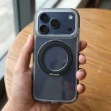 Case for iPhone 17 Frame Circle Stand compatible with MagSafe black
