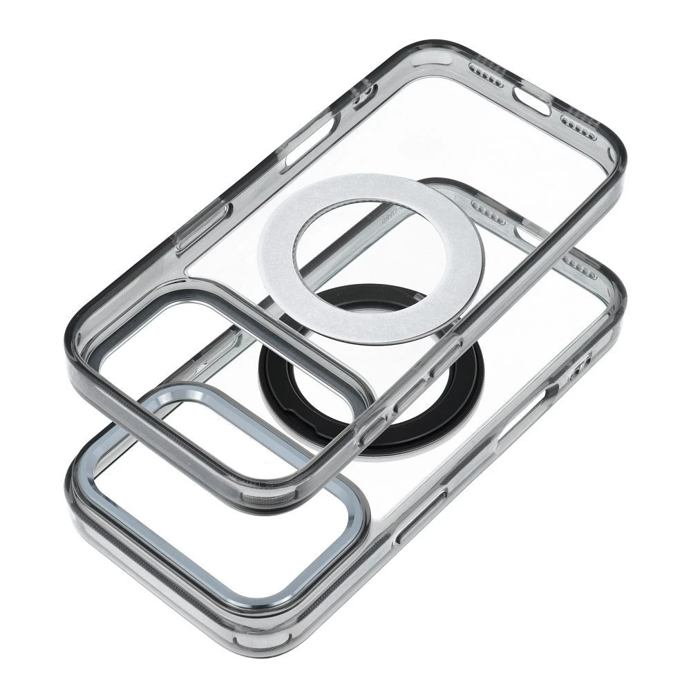 Case for iPhone 17 Frame Circle Stand compatible with MagSafe black