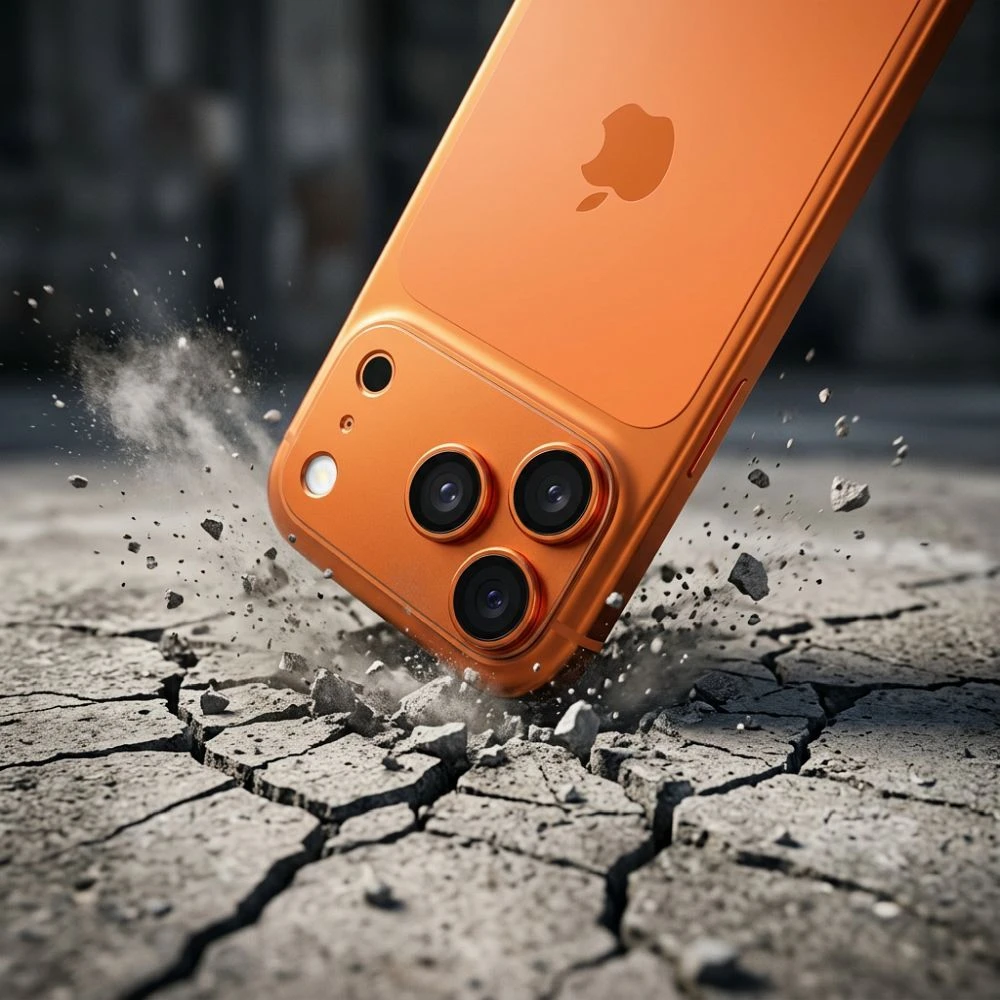 AR+AF Full Metal Tempered Glass for IPHONE 17 PRO orange