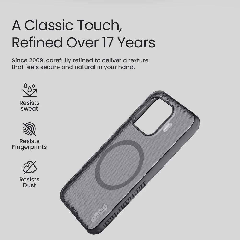 Nillkin Super Frosted PRO Magnetic Zadní Kryt pro Xiaomi 17T Pro Transparent Black