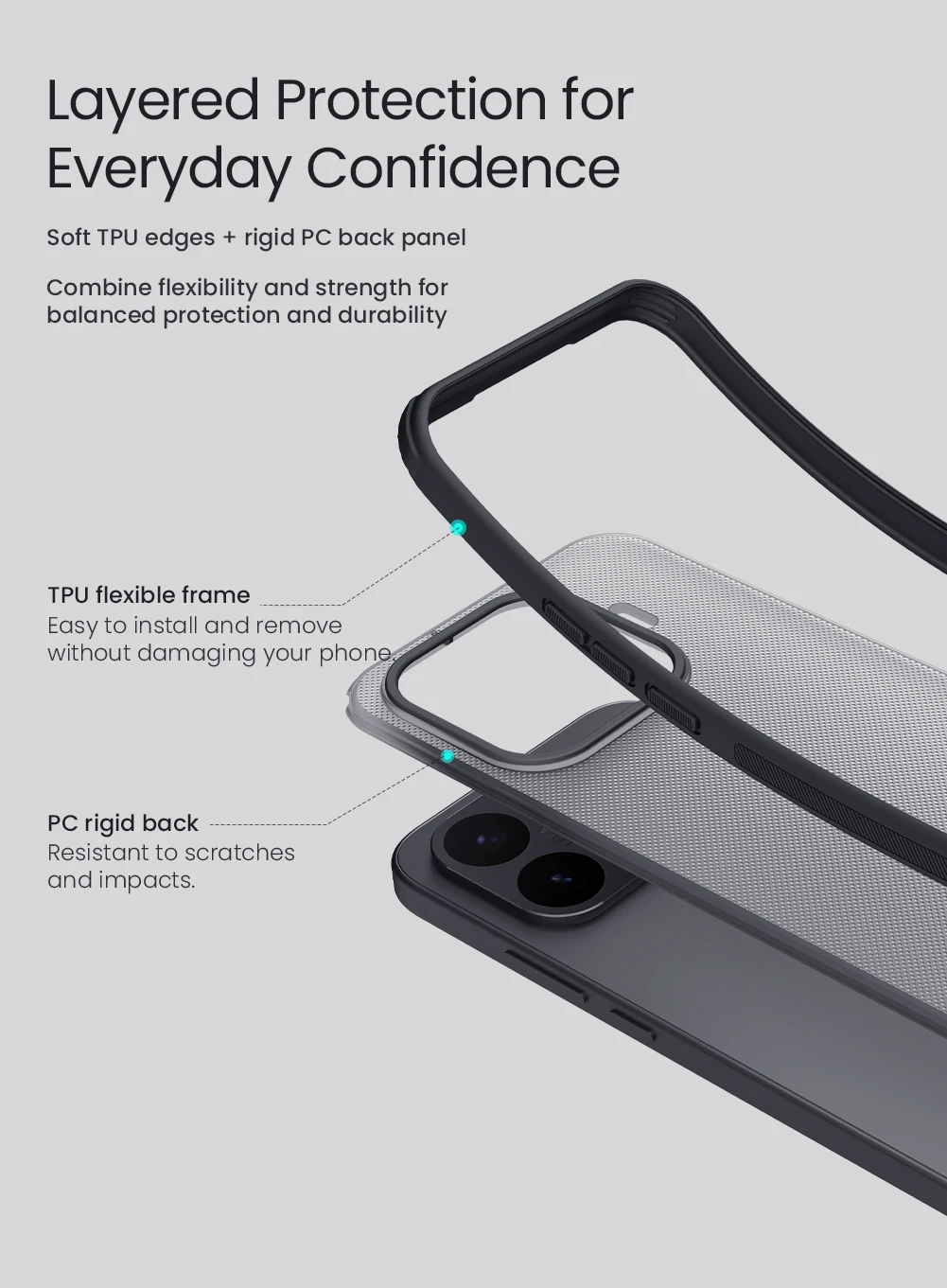 Nillkin Super Frosted PRO Zadní Kryt pro Xiaomi 17T Transparent Black