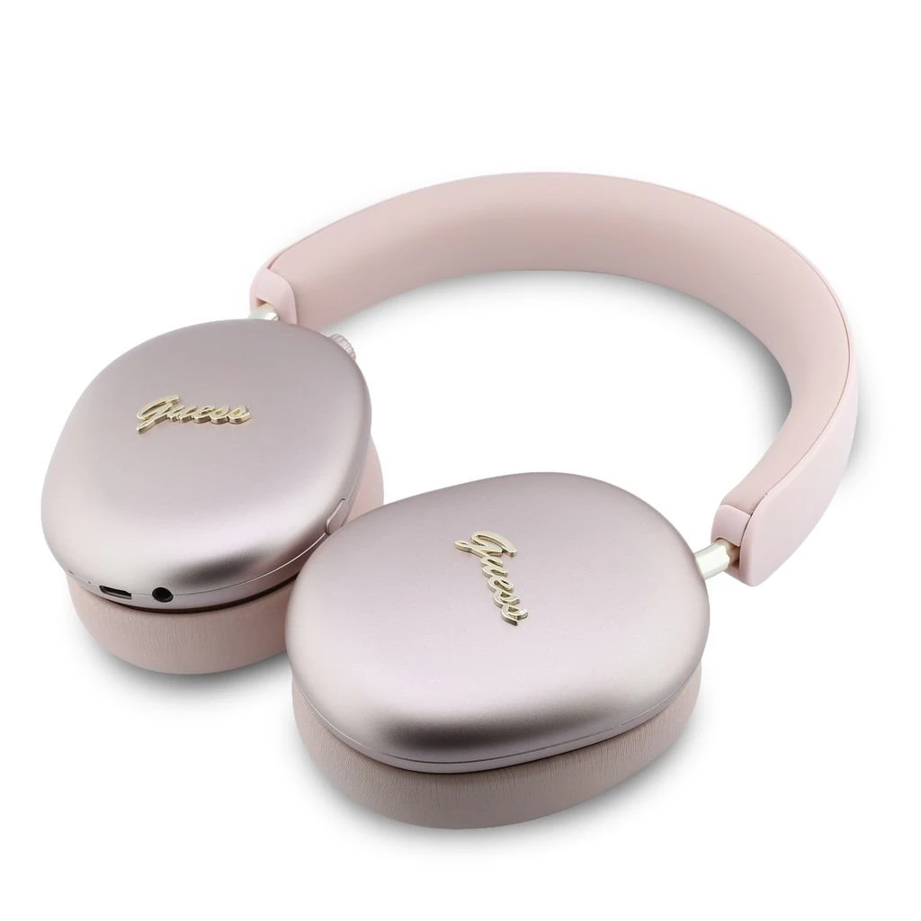 Guess Metallic Script Logo ENC Bezdrátová Sluchátka Pink