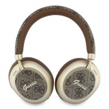 Guess PU 4G Gold Script Metal Logo ENC hnědá