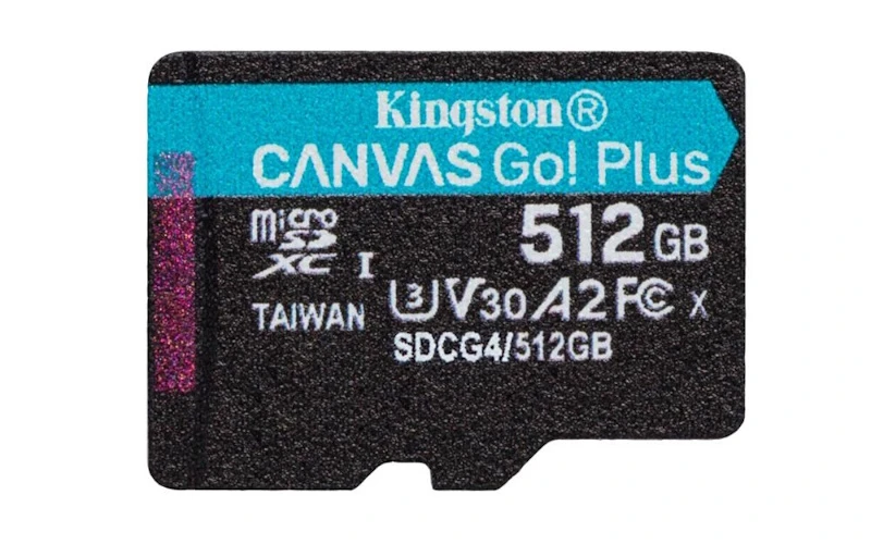 Paměťová karta 512GB Kingston microSDXC Canvas Go Plus Gen4 200MB/s A2 U3 V30 s adaptérem