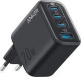 Nabíječka do sítě Anker Zolo 70W, 3xUSB-C, 1xUSB, černá