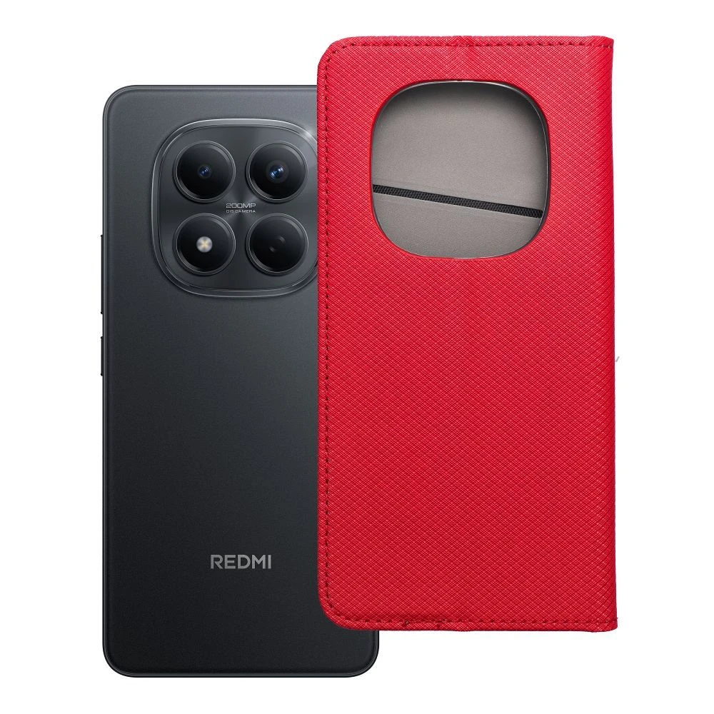 Flip case for Xiaomi Redmi NOTE 15 PRO 5G Smart Case Book red