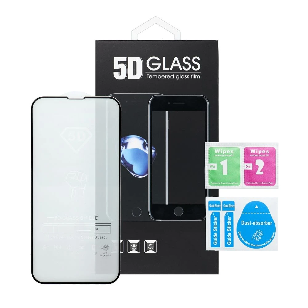 5D Full Glue Tempered Glass - for Motorola G57 POWER / G57 / G67 POWER black