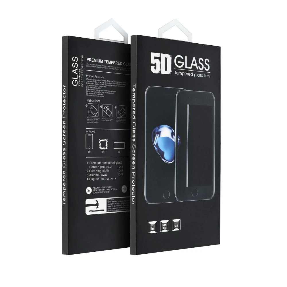 5D Full Glue Tempered Glass - for Motorola E15 / G05 / G15 / G15 Power / G56 black