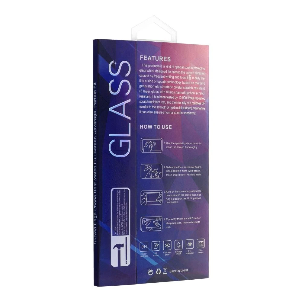 5D Full Glue Tempered Glass - for Samsung Galaxy S25 black