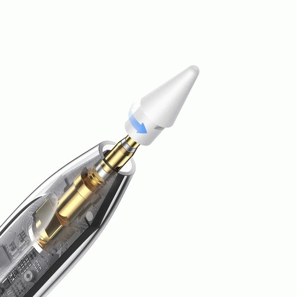 Stylus Baseus Smooth Writing 2 s bezdrátovým a kabelovým nabíjením USB-C, bílá