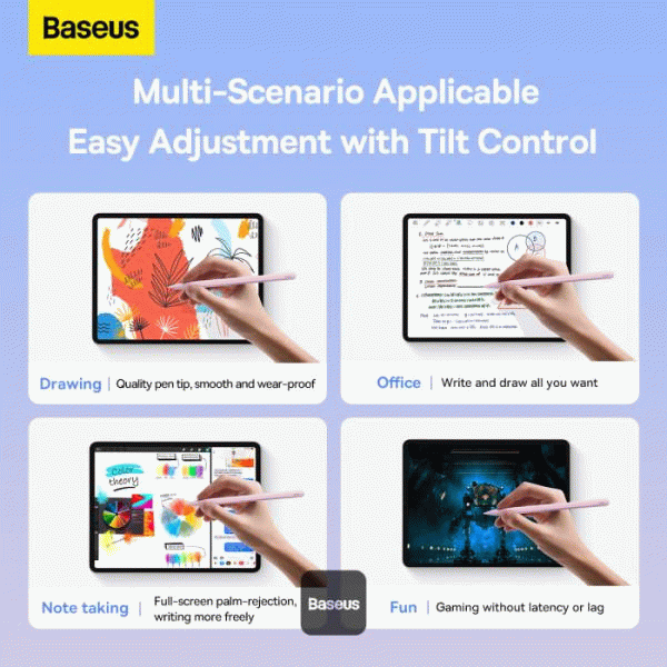 Stylus Baseus Smooth Writing 2 s bezdrátovým nabíjením (aktivní bezdrátová verze), růžová