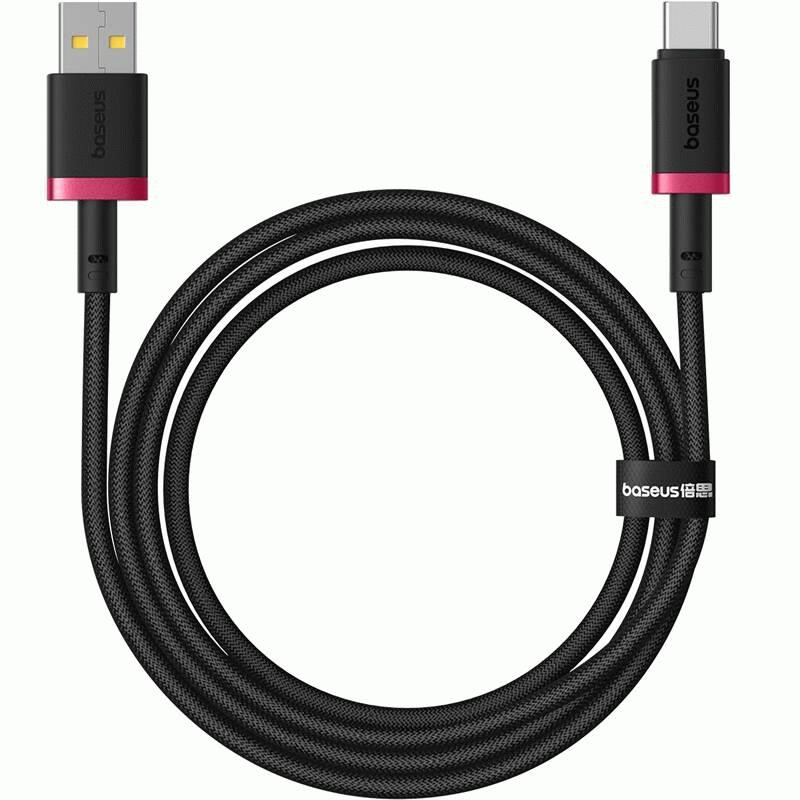 Kabel Baseus Dura USB/USB-C 1m 60W, červeno/černá