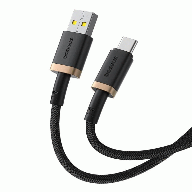 Kabel Baseus Dura USB/USB-C 1m 60W, černo/zlatá