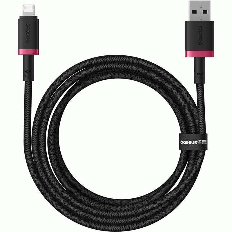 Kabel Baseus Dura USB/Lightning 2m 2.4A, červeno/černá