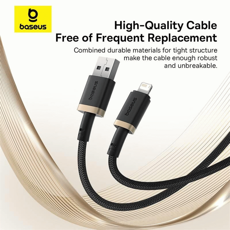 Kabel Baseus Dura USB/Lightning 1m 2.4A, černo/zlatá