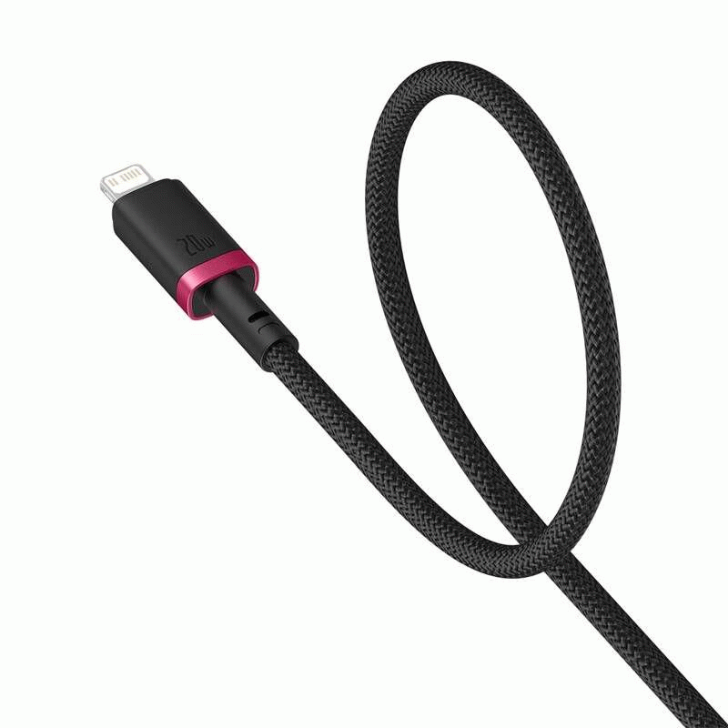 Kabel Baseus Dura USB-C/Lightning 1m 20W, černo/červená