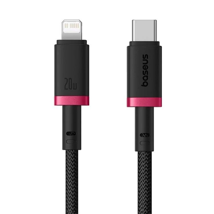 Kabel Baseus Dura USB-C/Lightning 1m 20W, černo/červená