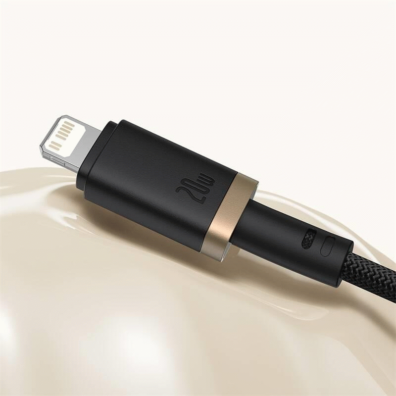 Kabel Baseus Dura USB-C/Lightning 1m 20W, černo/zlatá
