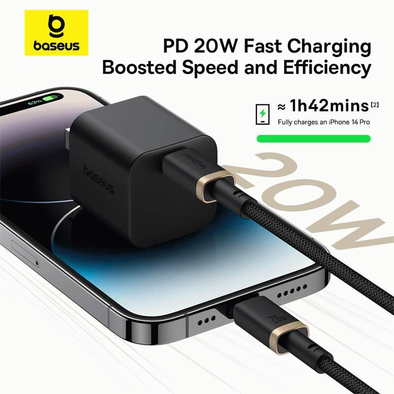 Kabel Baseus Dura USB-C/Lightning 1m 20W, černo/zlatá