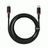 Kabel Baseus Dura USB-C/Lightning 2m 20W, černo/červená