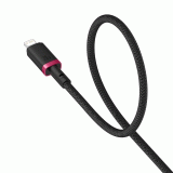 Kabel Baseus Dura USB-C/Lightning 2m 20W, černo/červená