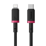 Kabel Baseus Dura USB-C/Lightning 2m 20W, černo/červená