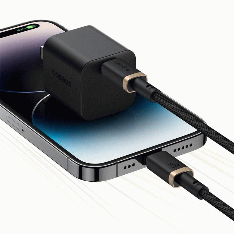 Kabel Baseus Dura USB-C/Lightning 2m 20W, černo/zlatá