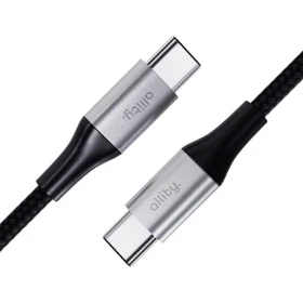 Kabel Allity AUC-02 USB-C/USB-C 1m 100W, černá