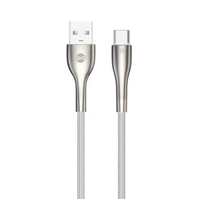 Kabel Forever Sleek USB/USB-C 1m 3A, bílá