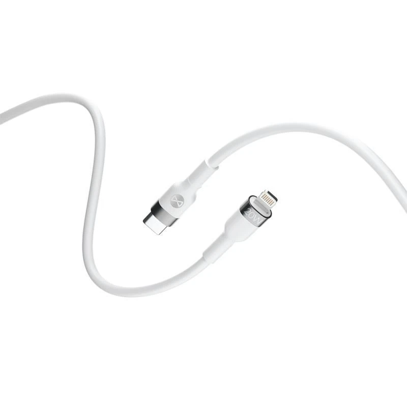 Kabel Forever Flexible USB-C/Lightning 1m 20W, bílá