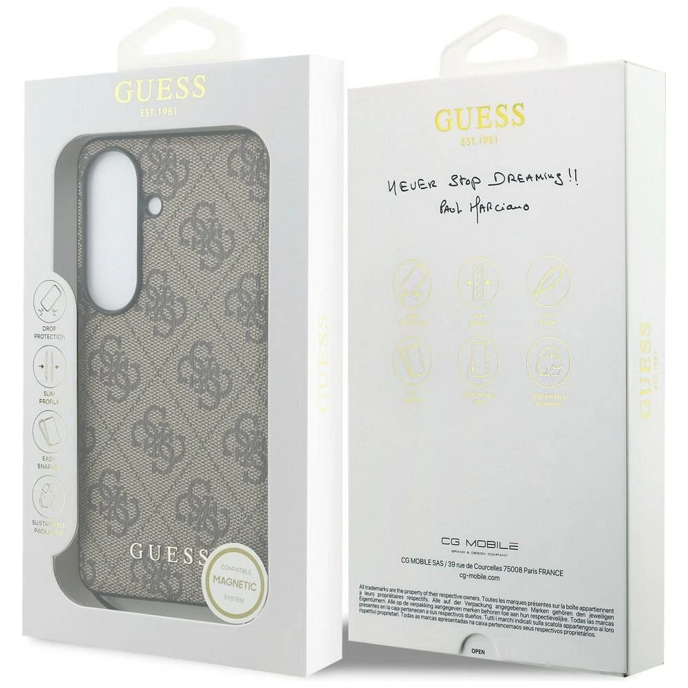 GUESS case for SAMSUNG S26 GUHMS26SGF4GBR (PU 4G Classic Logo with Charm) brown