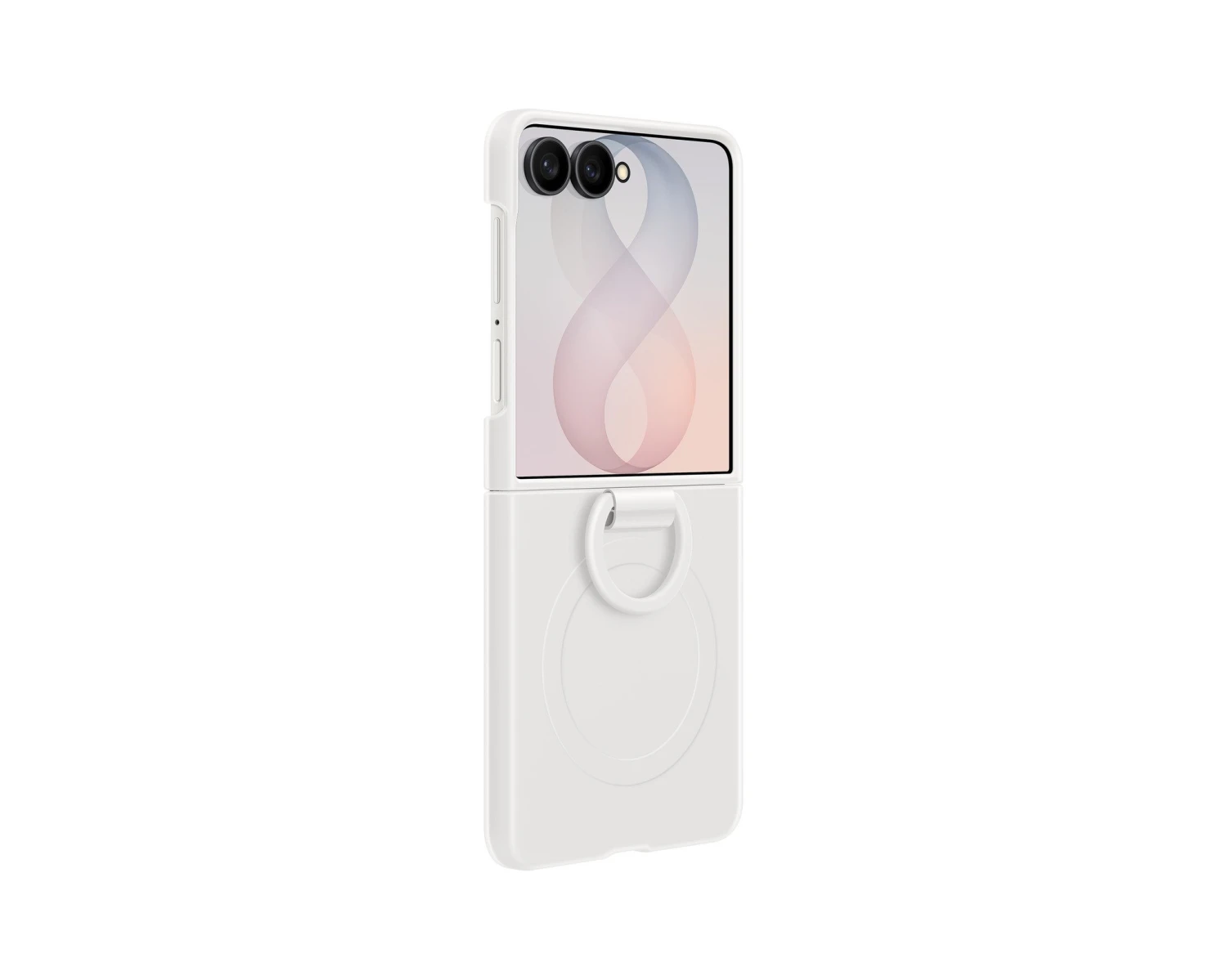 EF-EF776CWE Samsung Silikonový Magnetický Kryt s Kroužkem pro Galaxy Z Flip 8 White