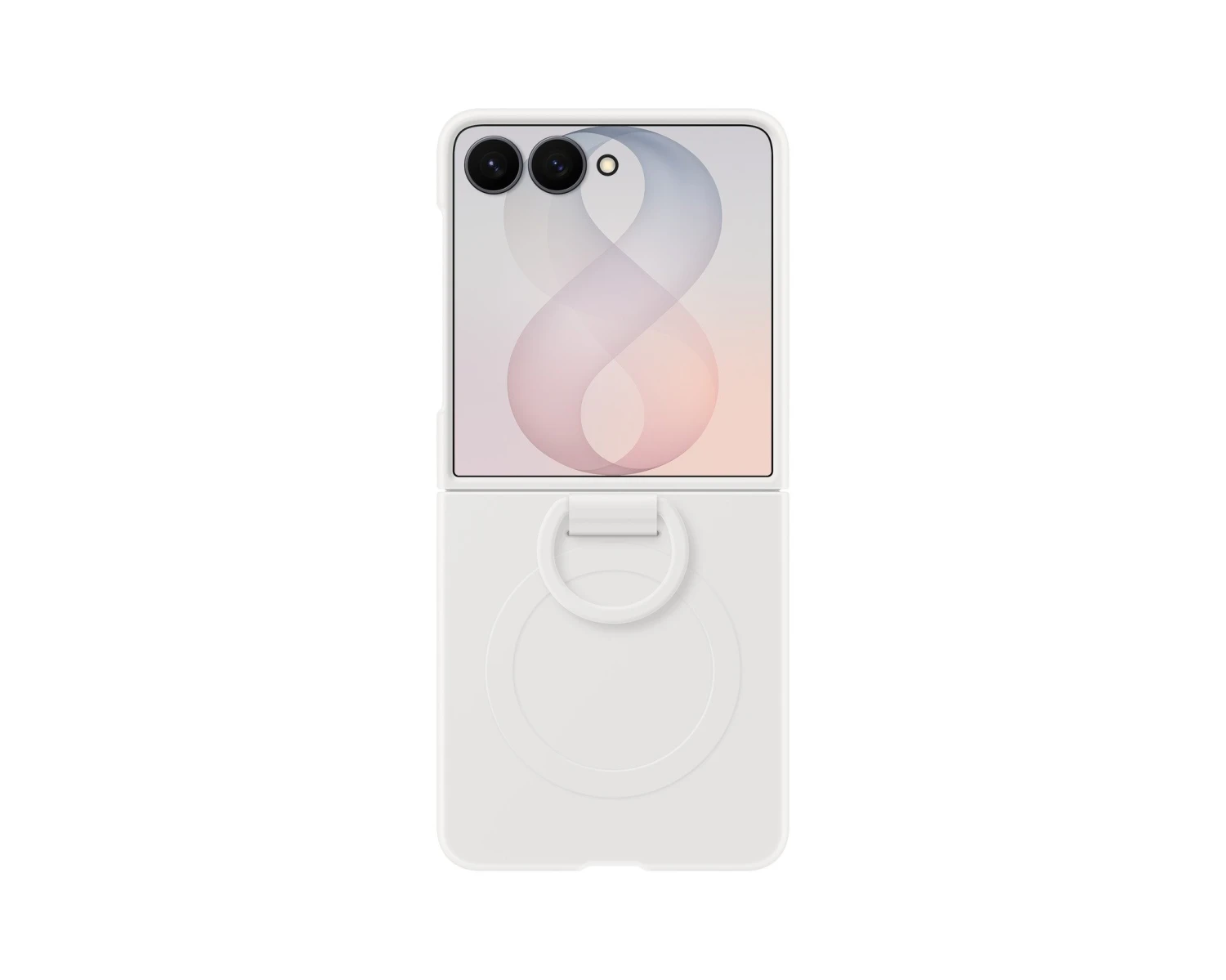 EF-EF776CWE Samsung Silikonový Magnetický Kryt s Kroužkem pro Galaxy Z Flip 8 White